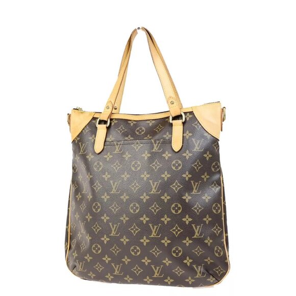 LOUIS VUITTON Odeon GM Hand Bag Monogram Leather Brown Gold M56388 74YG531 - Picture 1 of 16